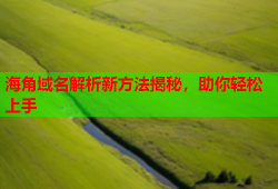 海角域名解析新方法揭秘，助你轻松上手